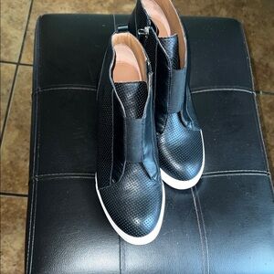 Paolo Black Perforated Ankle Boots